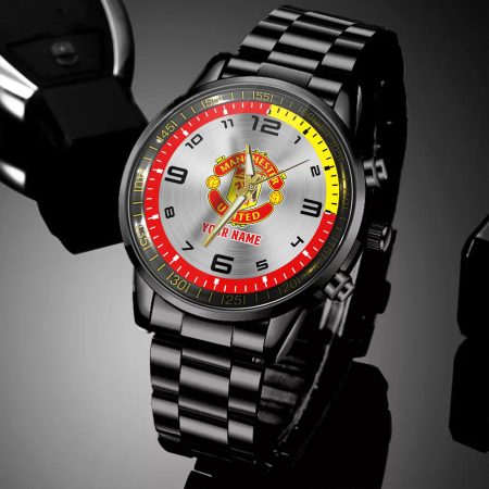Manchester United EPL Personalized Black Hand Watch Gifts For Fans