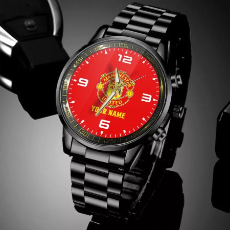 Manchester United EPL Personalized Black Hand Watch Gifts For Fans