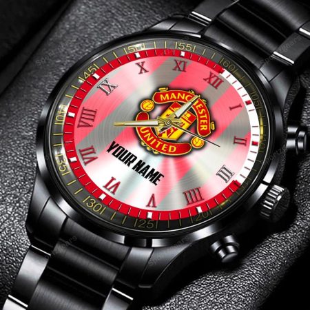 Manchester United EPL Personalized New Black Hand Watch Gift For Fans