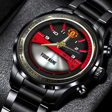 Manchester United EPL Personalized New Black Hand Watch Gift For Fans