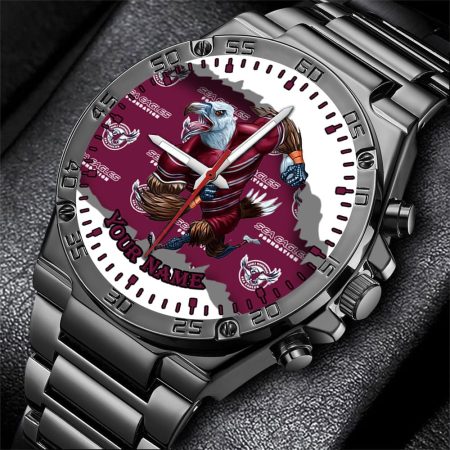 Manly Warringah Sea Eagles NRL Fashion Personalized Watch Men Gift For Fans