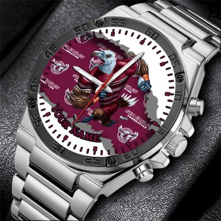 Manly Warringah Sea Eagles NRL Fashion Personalized Watch Men Gift For Fans