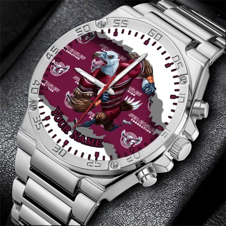 Manly Warringah Sea Eagles NRL Fashion Personalized Watch Men Gift For Fans