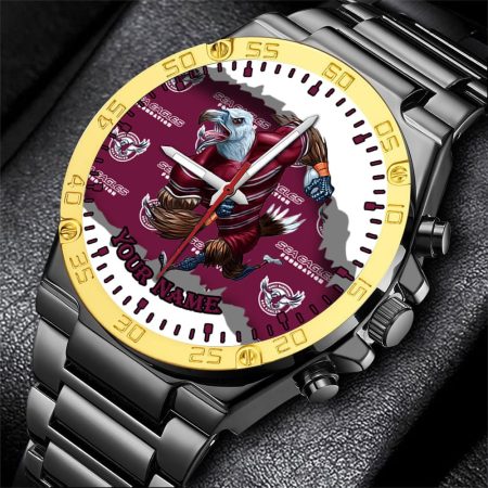 Manly Warringah Sea Eagles NRL Fashion Personalized Watch Men Gift For Fans