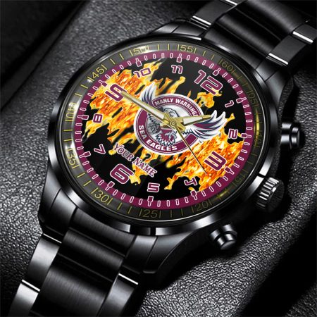 Manly Warringah Sea Eagles NRL Personalized 3D Men Hand Watch Gift For Fans For Father For Fan
