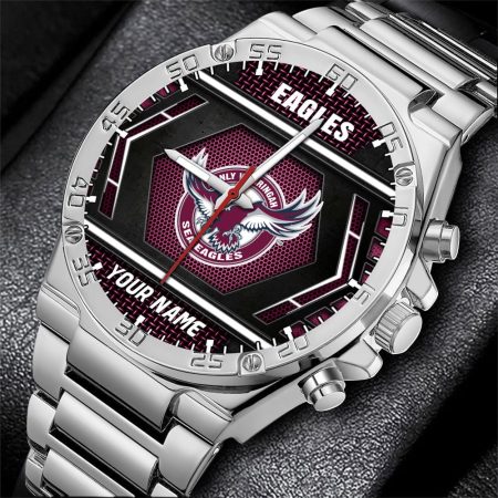 Manly Warringah Sea Eagles NRL Personalized Watch Men Gift For Fans