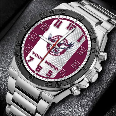 Manly Warringah Sea Eagles NRL Personalized Watch Of Wrist Of Men Gift For Fans