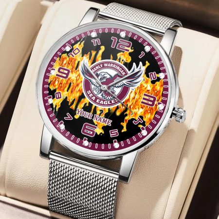 Manly Warringah Sea Eagles NRL Woman Hand Watch Personalized Gift For Fans