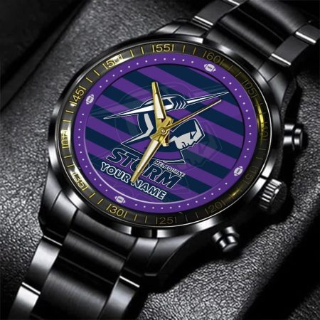 Melbourne Storm NRL New Personalized Black Hand Watch Gifts For Fans
