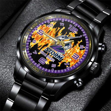 Melbourne Storm NRL Personalized 3D Men Hand Watch Gift For Fans For Father For Fan