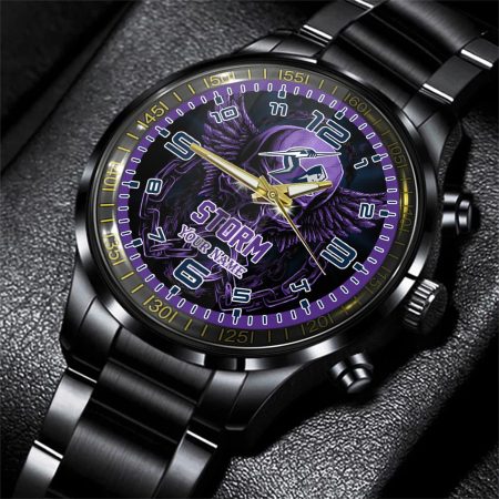 Melbourne Storm NRL Personalized 3D New Men Skull Hand Watch Gift For Fans For Father For Fan