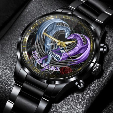 Melbourne Storm NRL Personalized Black Hand Watch Gift For Fans