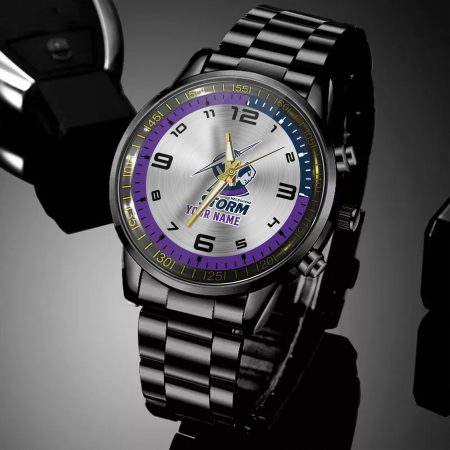 Melbourne Storm NRL Personalized Black Hand Watch Gifts For Fans