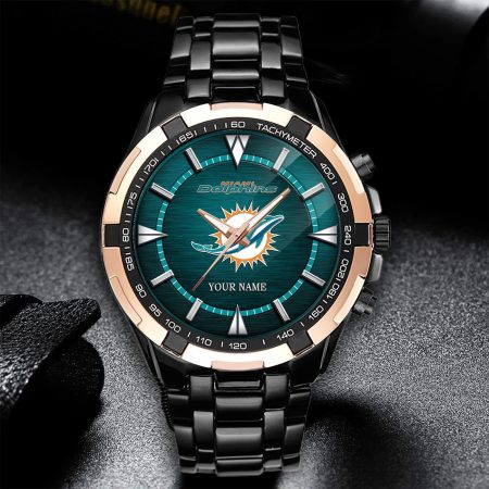 Miami Dolphins NFL Alloy Men Quartz Watch Personalized Gift For Fan