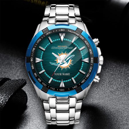 Miami Dolphins NFL Alloy Men Quartz Watch Personalized Gift For Fan