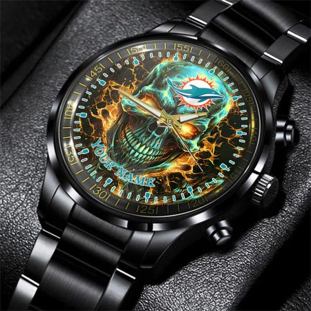 Miami Dolphins NFL Men Hand Watch Personalized Gift For Fans