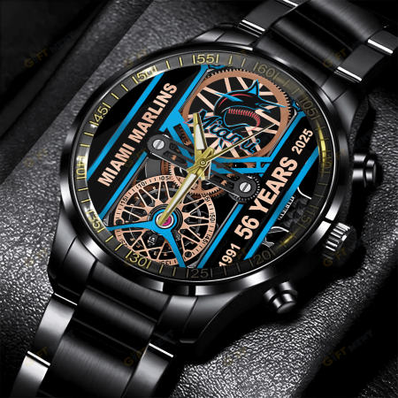 Miami Marlins MLB Stainless Steel Watch Gift For Fan