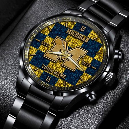Michigan Wolverines NCAA Personalized Black New Hand Watch Gifts For Fans