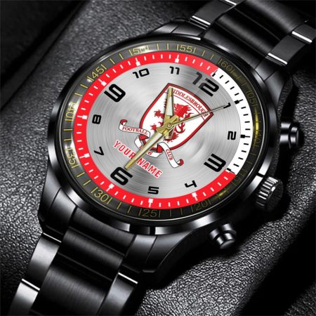 Middlesbrough EFL Personalized Black Stainless Steel Hand Watch For Fan