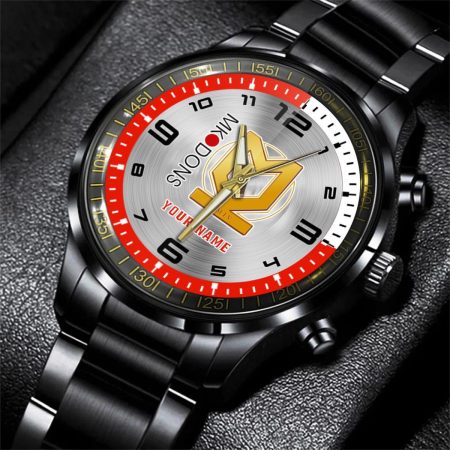 Milton Keynes Dons EFL Personalized Black Stainless Steel Hand Watch For Fan