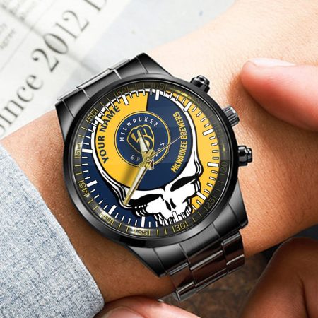 Milwaukee Brewers MLB Personalized Fashion 3D Men Hand Watch Gift For Fans For Father