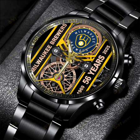 Milwaukee Brewers MLB Stainless Steel Watch Gift For Fan