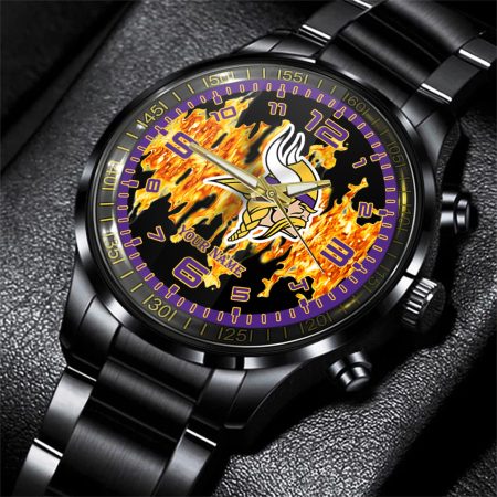 Minnesota Vikings NFL Personalized 3D Men Hand Watch Gift For Fans For Father