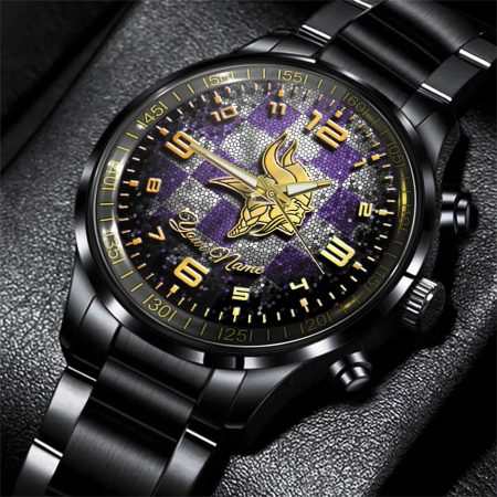 Minnesota Vikings NFL Personalized 3D Men Hand Watch Gift For Fans For Father