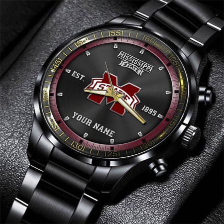Mississippi State Bulldogs NCAA Personalized Black New Hand Watch Gifts For Fans
