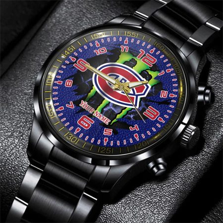 Montréal Canadiens NHL Personalized 3D Black Men Hand Watch Gift For Fans