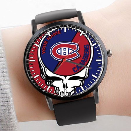 Montréal Canadiens NHL Personalized 3D Men Leather Hand Watch Gift For Fans For Father