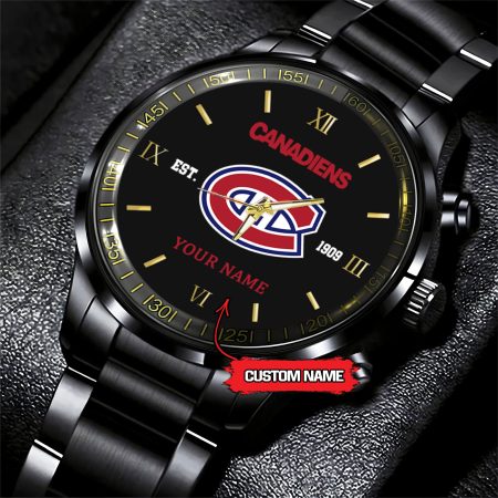 Montreal Canadiens NHL Hockey Game Time Custom Black Fashion Watch For Fan