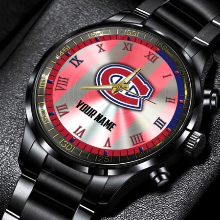 Montreal Canadiens NHL Personalized New Black Hand Watch Gift For Fans
