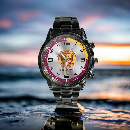Motherwell Scottish Premiership New Personalized Black Hand Watch Gifts For Fans