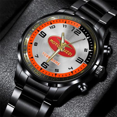 Moto Guzzi Car Personalized Black Stainless Steel Hand Watch For Fan