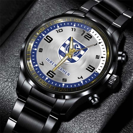 MSV Duisburg Bundesliga Personalized Black Stainless Steel Hand Watch For Fan