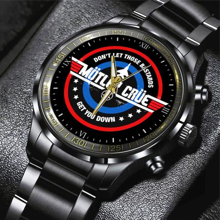 Mötley Crüe Music Black Stainless Steel Watch Gift For Fan