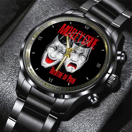 Mötley Crüe Music Black Stainless Steel Watch Gift For Fan