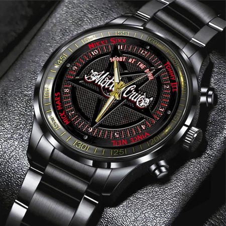 Mötley Crüe Music Black Stainless Steel Watch Gift For Fan