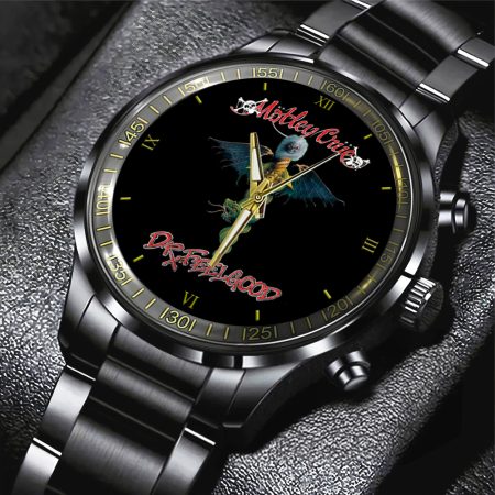 Mötley Crüe Music Black Stainless Steel Watch Gift For Fan