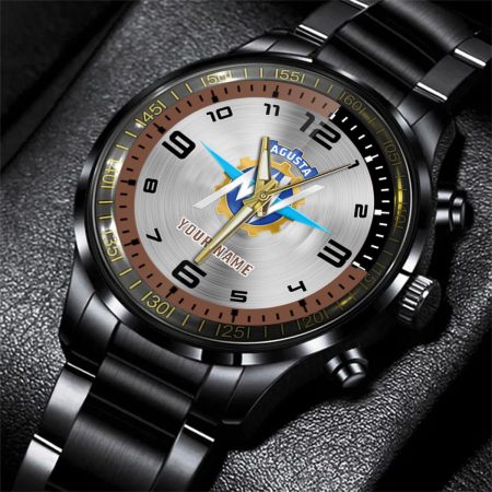MV Agusta Truck Personalized Black Stainless Steel Hand Watch For Fan