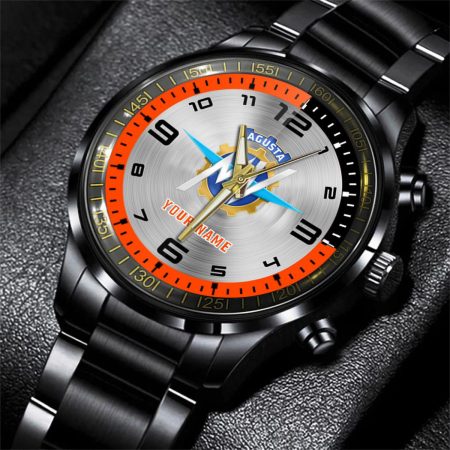 MV Agusta Truck Personalized Black Stainless Steel Hand Watch For Fan
