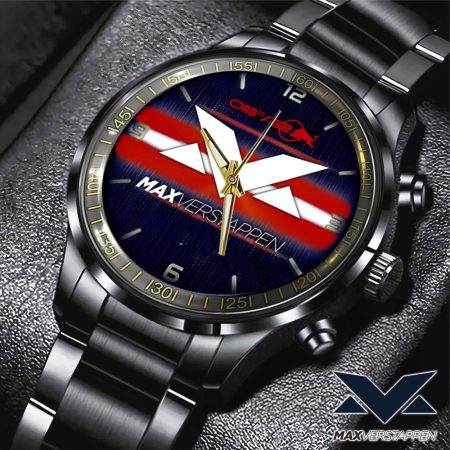 MV1 Red Bull Racing F1 Black Stainless Steel Watch Gift For Fan