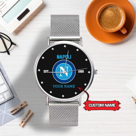 Napoli Serie A Personalized Silver Fashion Watch For Lady For Fan