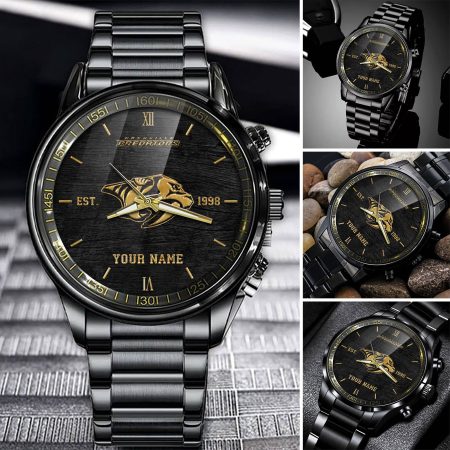 Nashville Predators NHL Personalized Black Fashion Watch For Fans