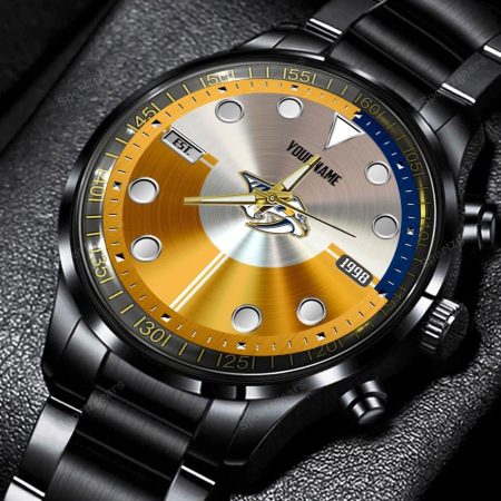 Nashville Predators NHL Personalized New Black Hand Watch Gift For Fans