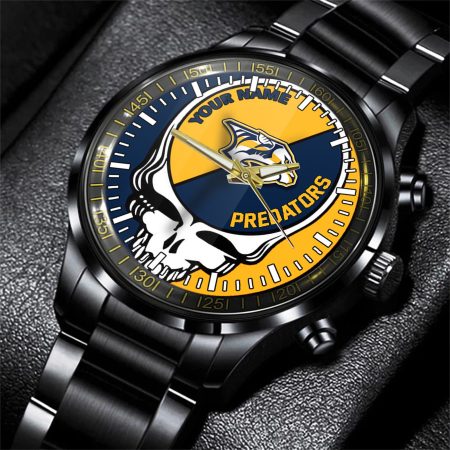 Nashville Predators NHL Skull Personalized Hand Watch Gift For Fans