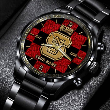 NC State Wolfpack NCAA Personalized Black New Hand Watch Gifts For Fans