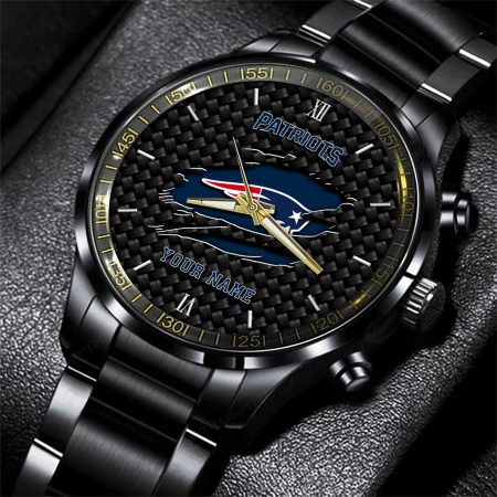New England Patriots NFL Personalized Sport Black Fashion Watch