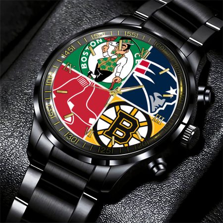 New England Patriots NFL Personalized Sports Black Fashion Watch